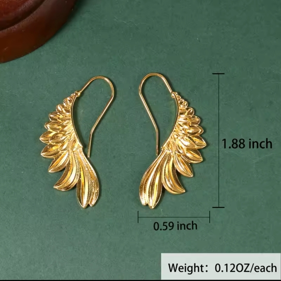 Golden Wings Earrings - Picture 4 of 4